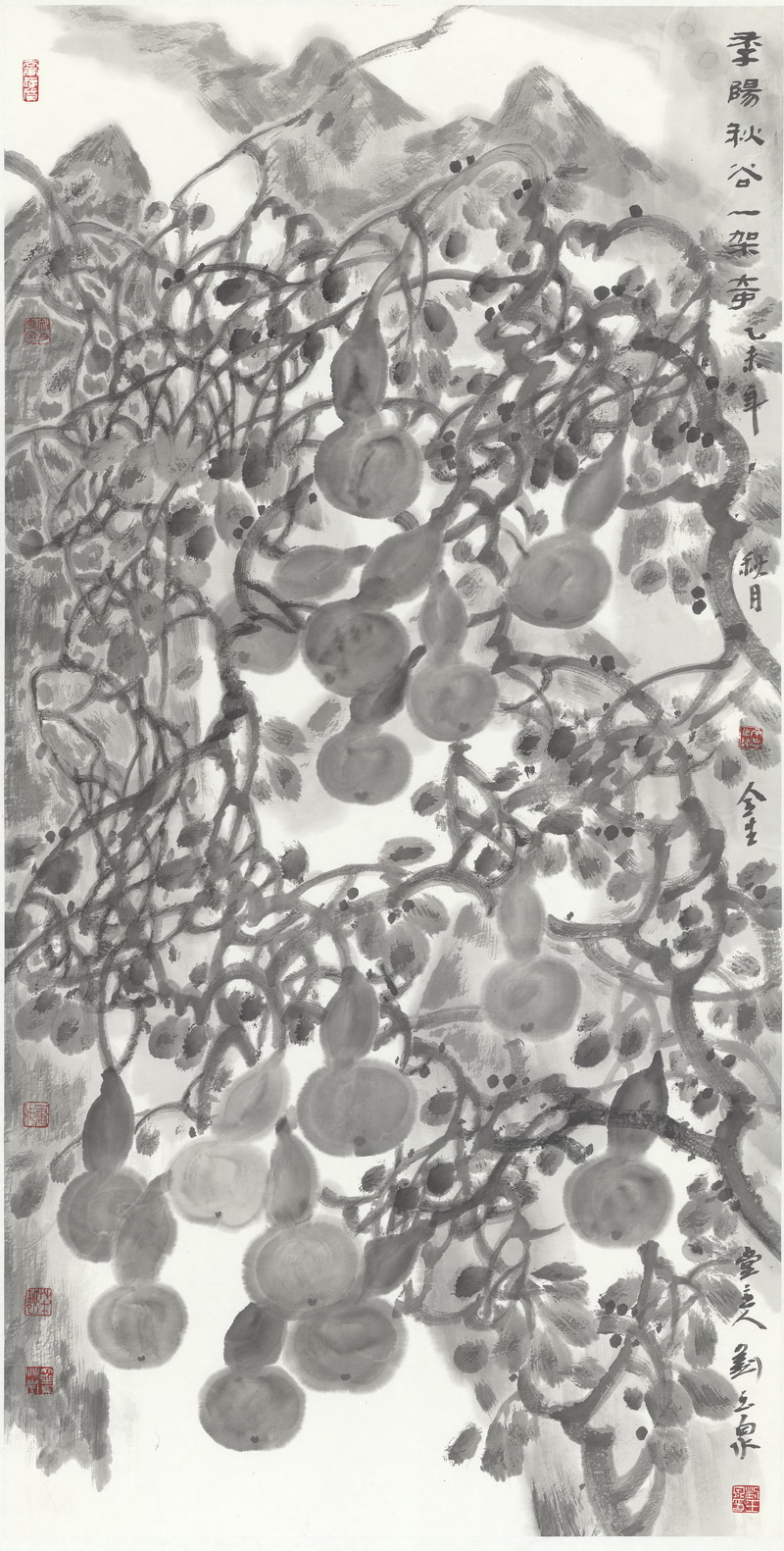 季陽秋谷一架奇 紙本水墨     138cmX68cm 2015年_調整大小.jpg