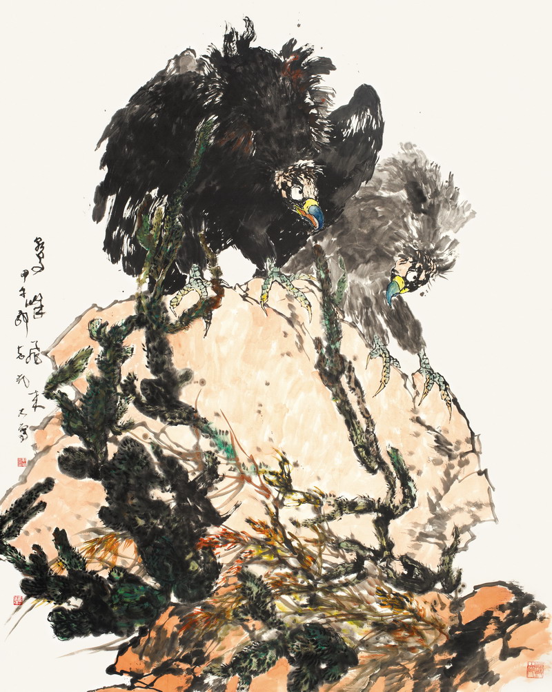 鷲峰飛來 200×260cm 2014年 郭志光 作.jpg